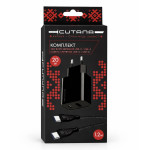 Комплект зарядний пристрій 20W USB-A/USB-C + кабель для зарядки USB-C - USB-C плетений, Cutana