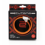 Кабель магнітний USB-C - USB-C ТМ Cutana 1 метр, для зарядки, Помаранчевий